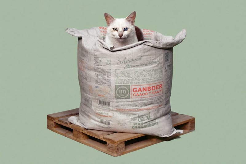 Plain sacks of cement stacked on a pallet